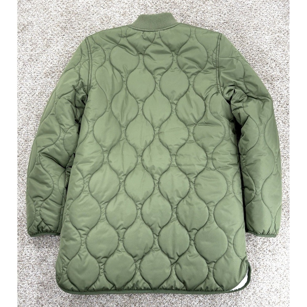 Old‎ Navy Water-Resistant Sherpa-Lined Quilted Zip Jacket Women's XS Green NWOT - Picture 3 of 9
